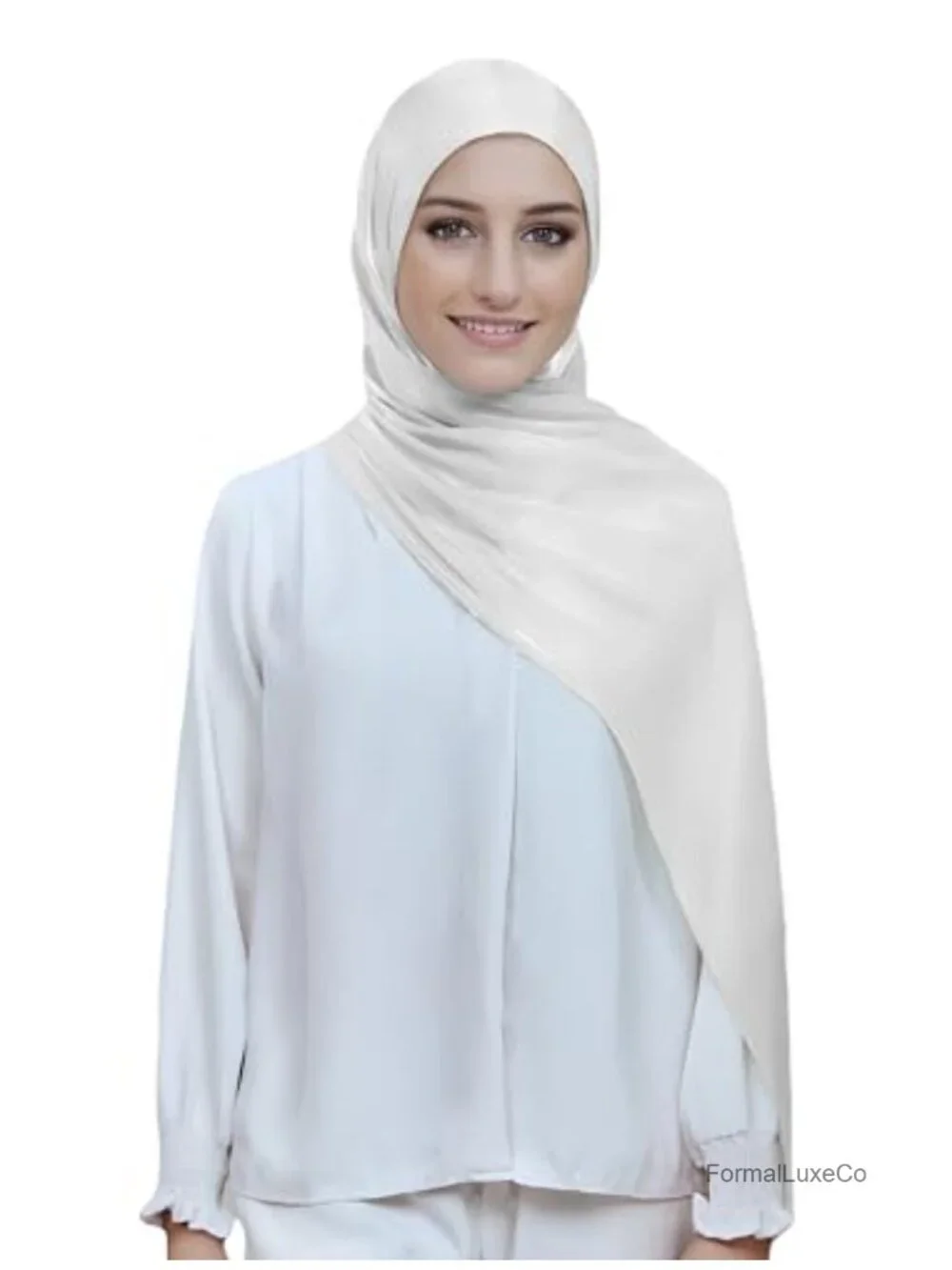 Organza Crepe Scarf Shawl Wrap Head Hijab Lightweight Sheer Flowy
